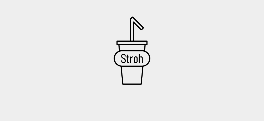 Strohhalme aus Stroh