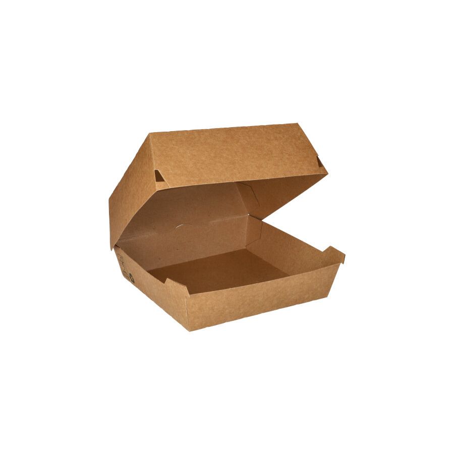 Burgerboxen, Pappe "pure" 18,5 x 18,5 cm braun "100% Fair" XXL - Bild 1 Burgerboxen, Pappe "pure" 18,5 x 18,5 cm braun "100% Fair" XXL - Bild 1