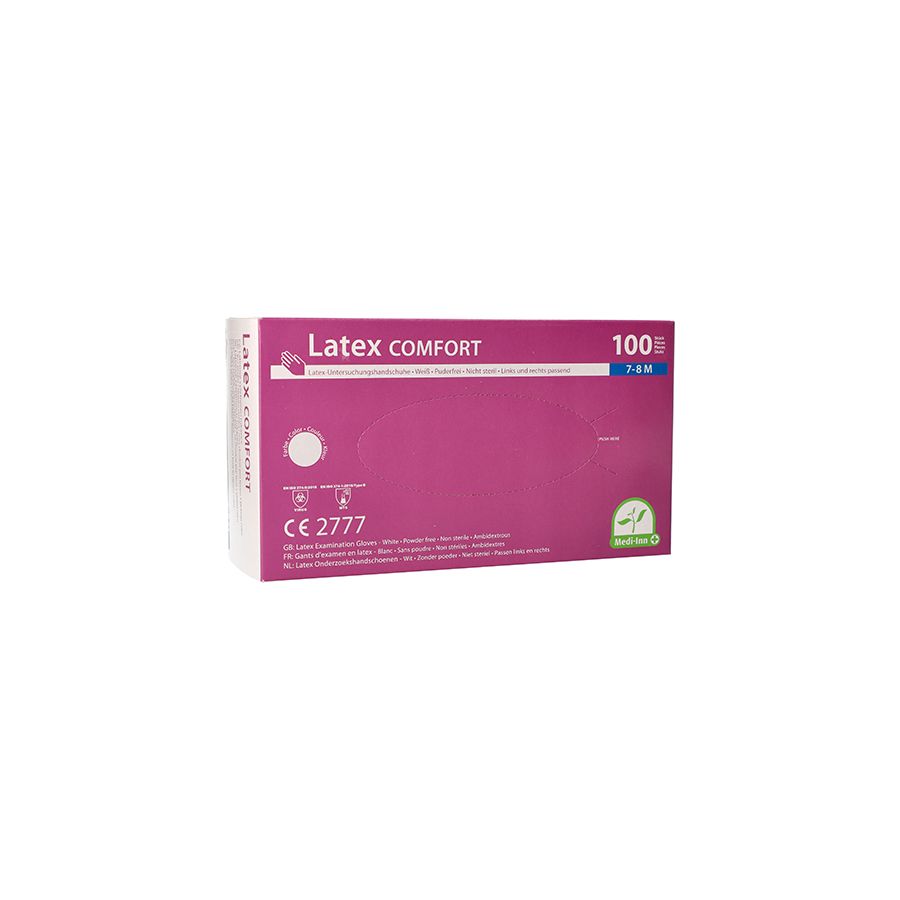 Latexhandschuhe, puderfrei, natur, Größe M, "Medi-Inn®", "Comfort" - Bild 1