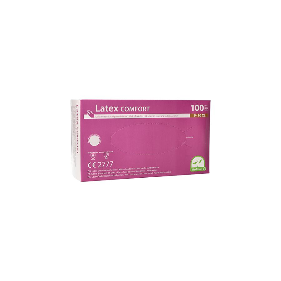 Latexhandschuhe, puderfrei, natur, Größe XL, "Medi-Inn®", "Comfort" - Bild 1