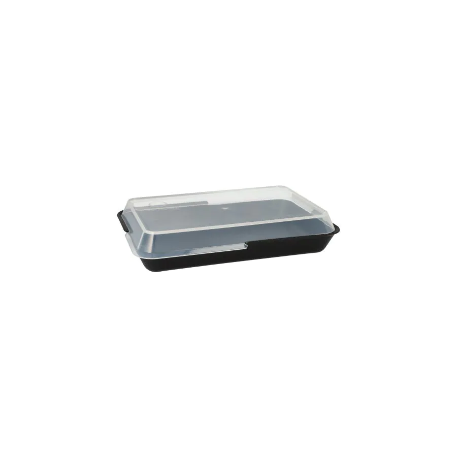 Mehrweg-Foodboxen eckig, 15,6 x 23,4 x 2,9 cm schwarz  - Bild 3