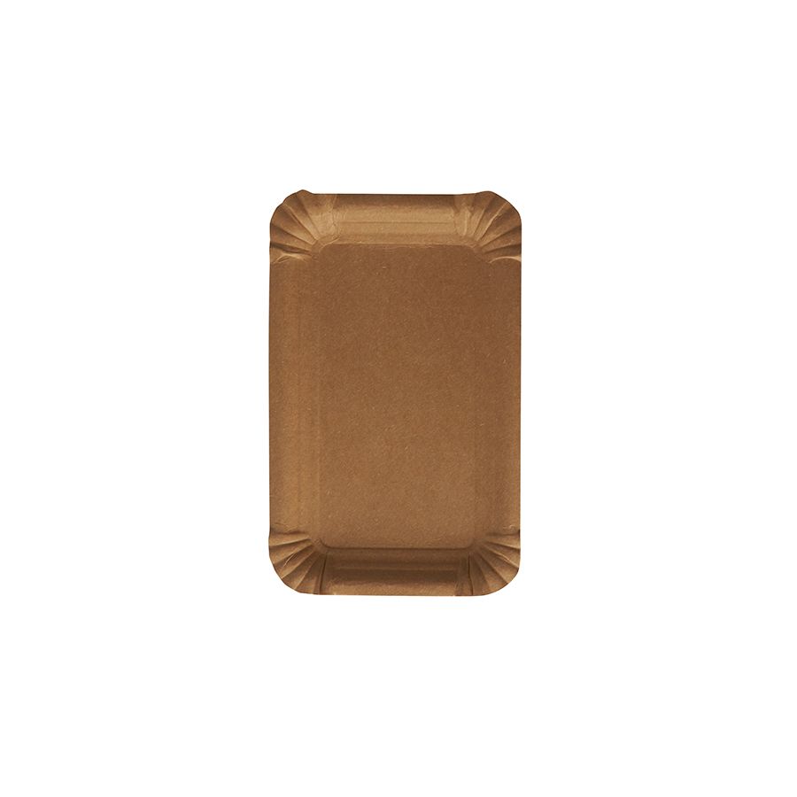 Pappteller eckig "pure" 10 x 16 cm braun - Bild 1