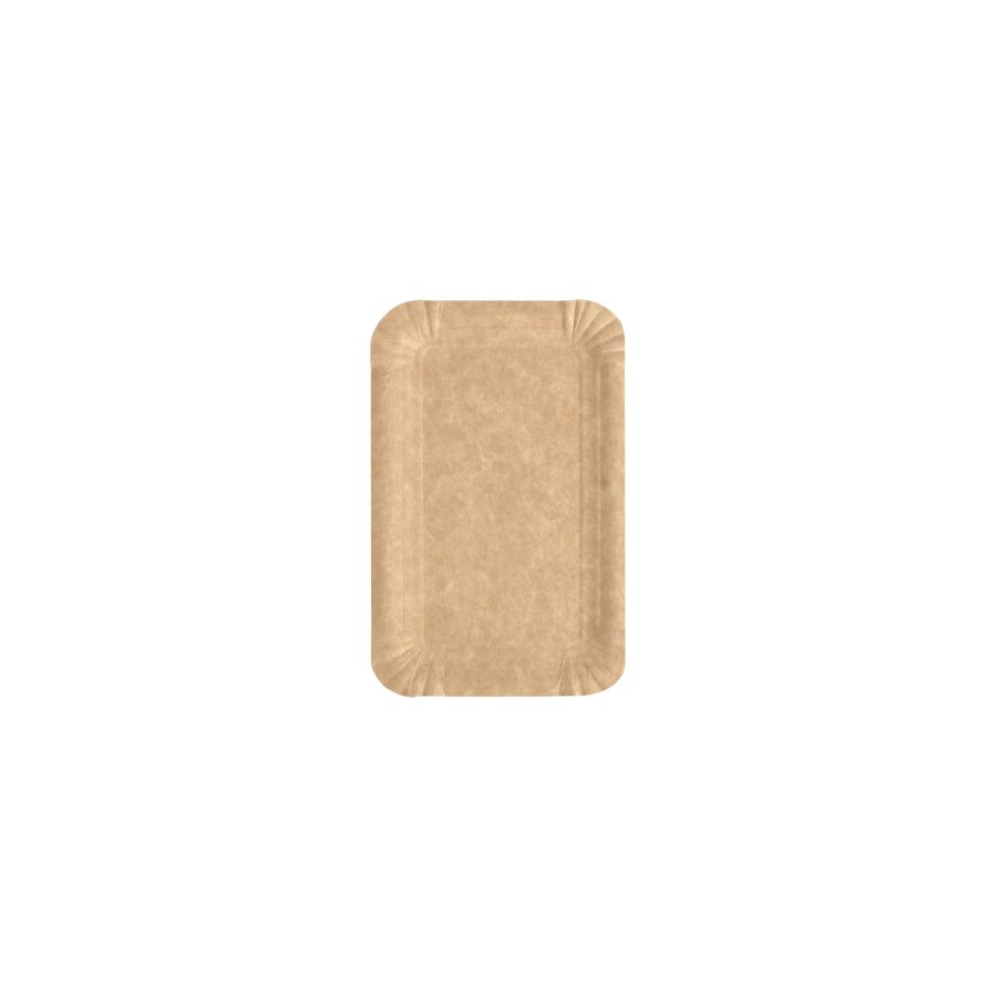 Pappteller eckig "pure" 10 x 16 cm braun - Bild 1