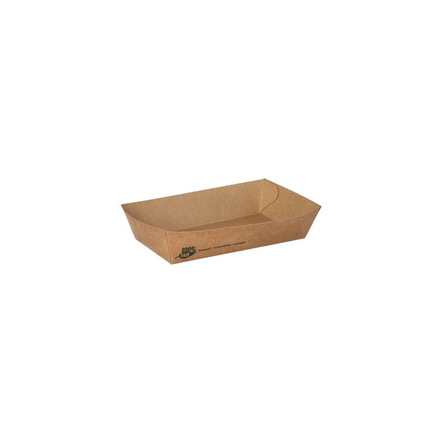 Pommes-Frites-Trays "pure" 10,5 x 17 cm braun "100% Fair" groß - Bild 1 Pommes-Frites-Trays "pure" 10,5 x 17 cm braun "100% Fair" groß - Bild 1