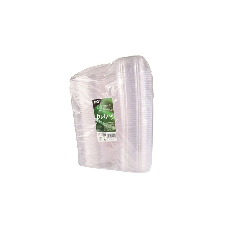 Salatschalen To Go mit Klappdeckeln, PLA "pure" 500 ml 6,4 x 16,1 x 13,2 cm glasklar - Bild 2