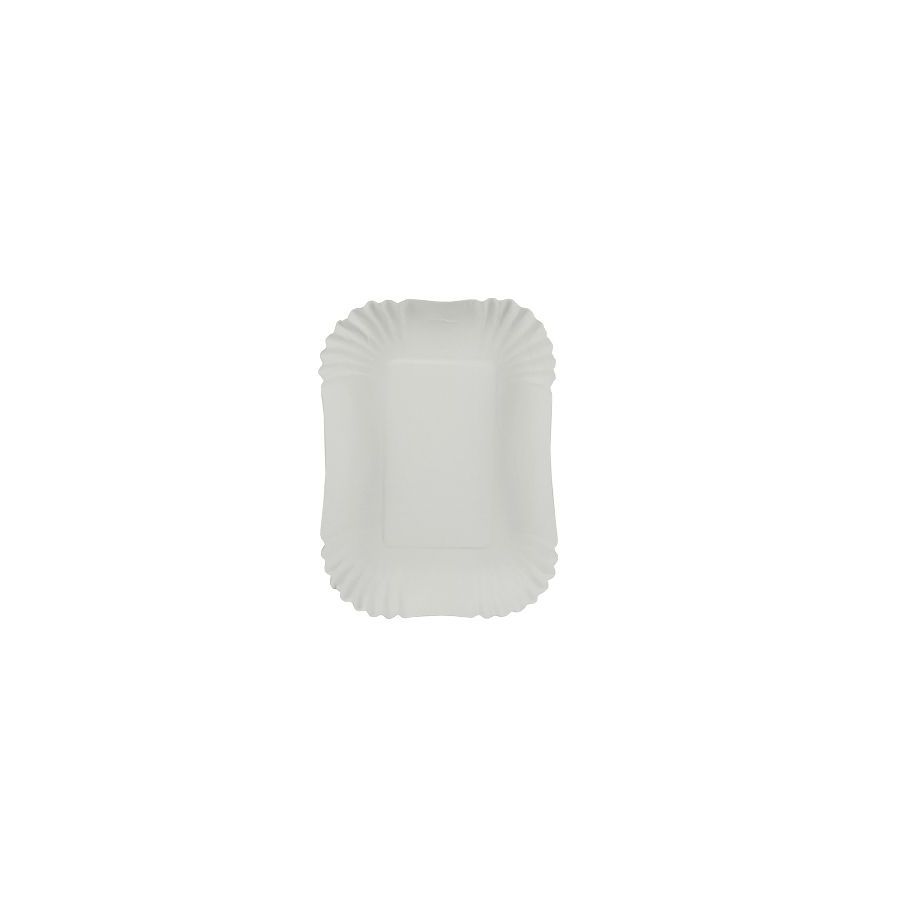 Schalen, Pappe [ff] eckig 13 cm x 17,5 cm x 3 cm weiss - Bild 1