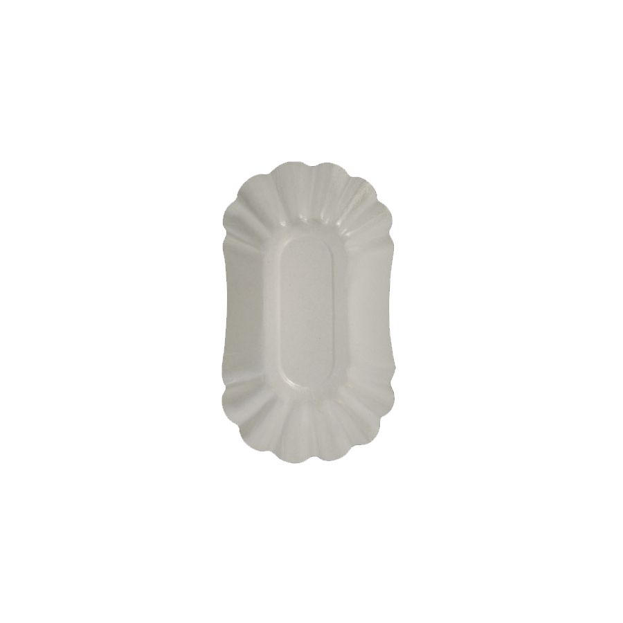 Schalen, Pappe [ff] oval 10,5 cm x 17,5 cm x 3 cm weiss - Bild 1