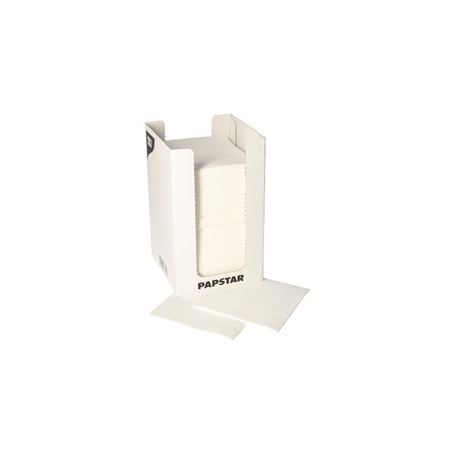 Servietten, weiss, 2-lagig, 1/4-Falz, 20 x 20 cm, "PUNTO", in Spenderbox - Bild 1 Servietten, weiss, 2-lagig, 1/4-Falz, 20 x 20 cm, "PUNTO", in Spenderbox - Bild 1