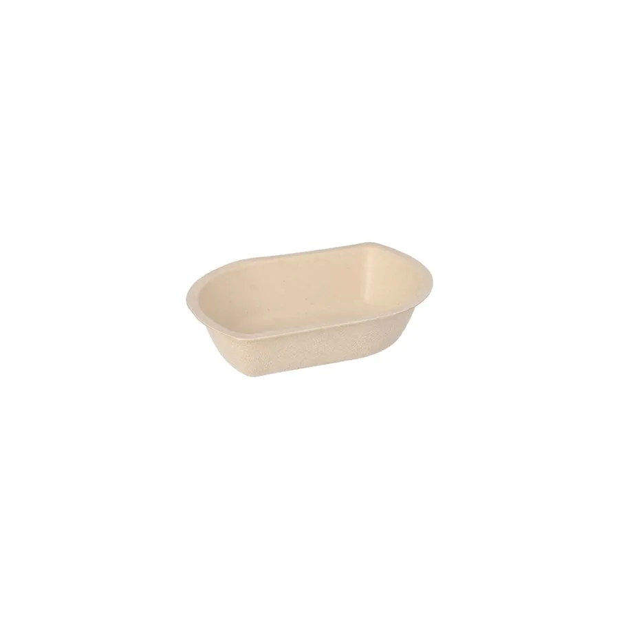 Snacktrays aus Zuckerrohr natur, 9,7 x 13,2 cm x 3,1 cm  - Bild 1