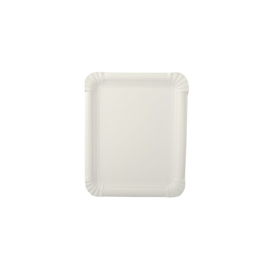 Teller, Pappe [ff] eckig 16,5 cm x 20 cm weiss - Bild 1