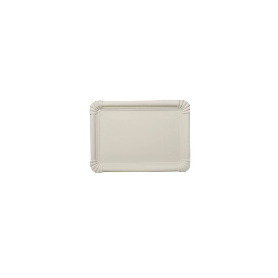 Teller, Pappe [ff] eckig 16,5 cm x 23 cm weiss extra stark - Bild 1