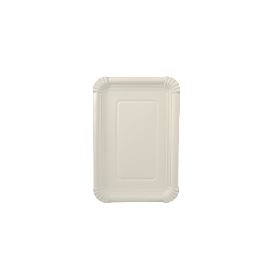 Teller, Pappe [ff] eckig 17 cm x 25 cm weiss extra stark - Bild 1