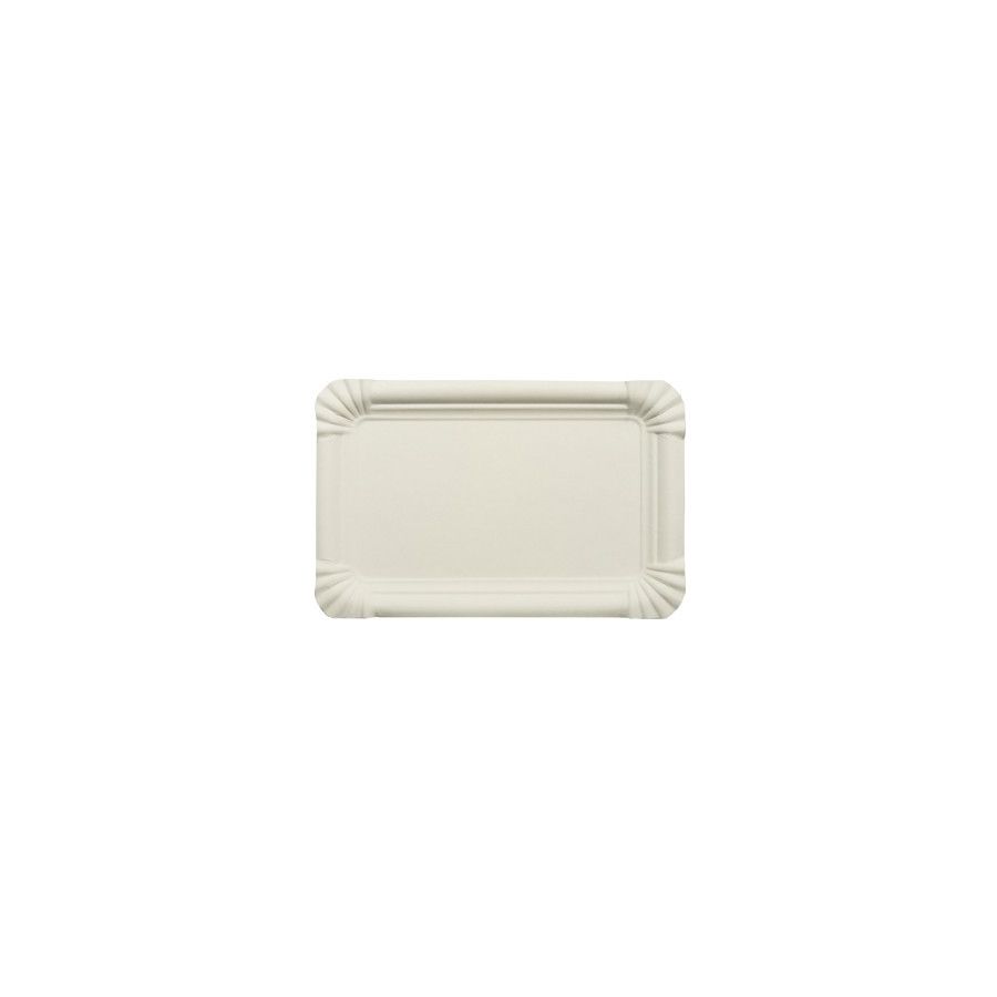 Teller, Pappe [rc] eckig 13 cm x 20 cm weiss extra stark - Bild 1