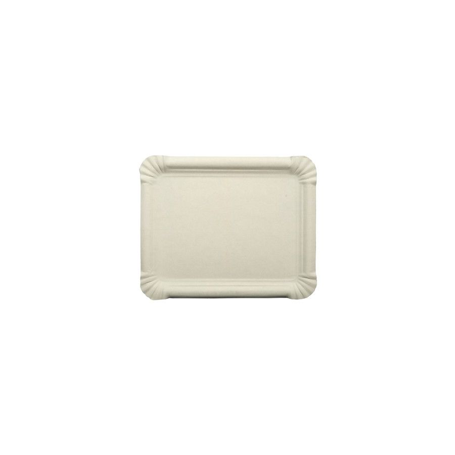 Teller, Pappe [rc] eckig 16,5 cm x 20 cm weiss - Bild 1