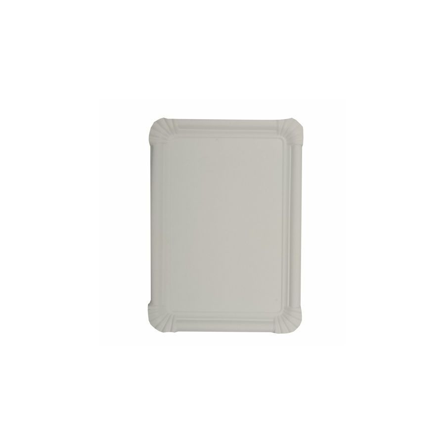 Teller, Pappe [rc] eckig 16 cm x 23 cm weiss - Bild 1