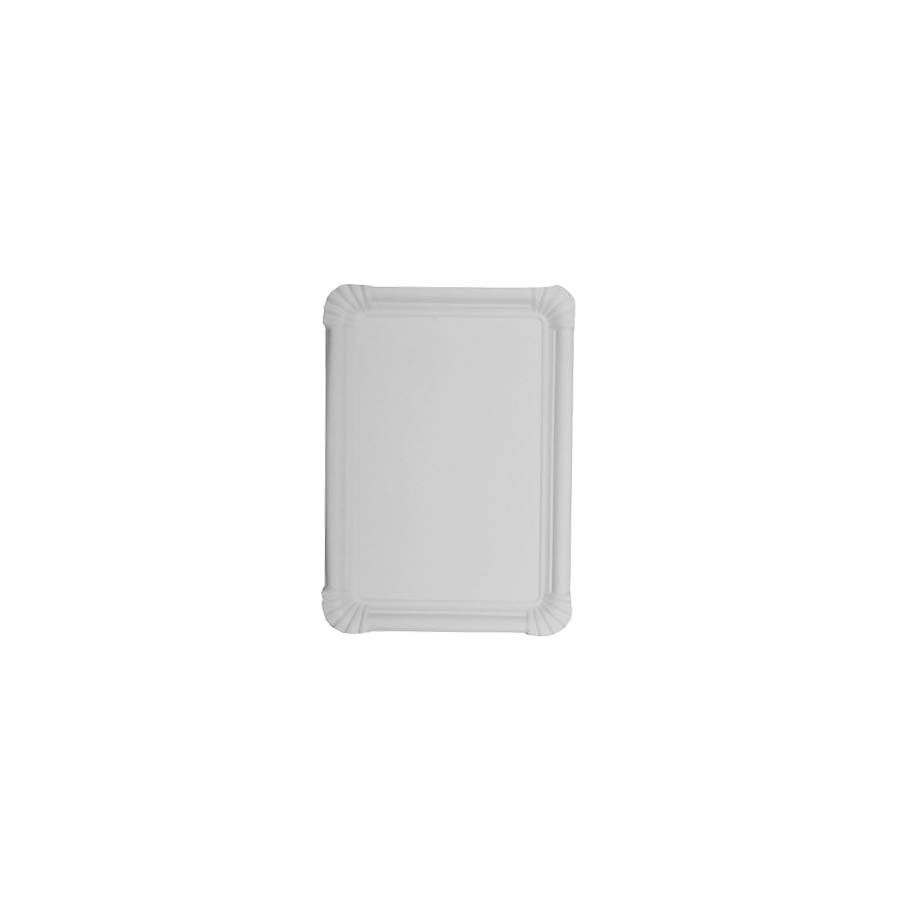 Teller, Pappe [rc] eckig 17 cm x 25 cm weiss - Bild 1