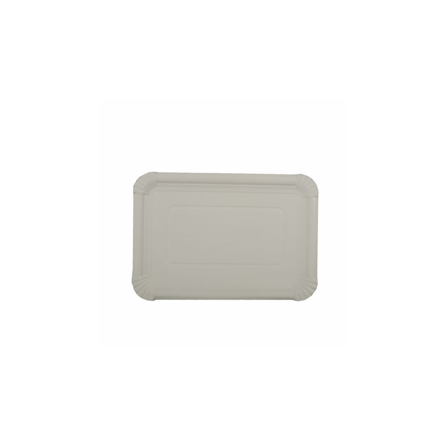 Teller, Pappe [rc] eckig 18 cm x 26 cm weiss - Bild 1