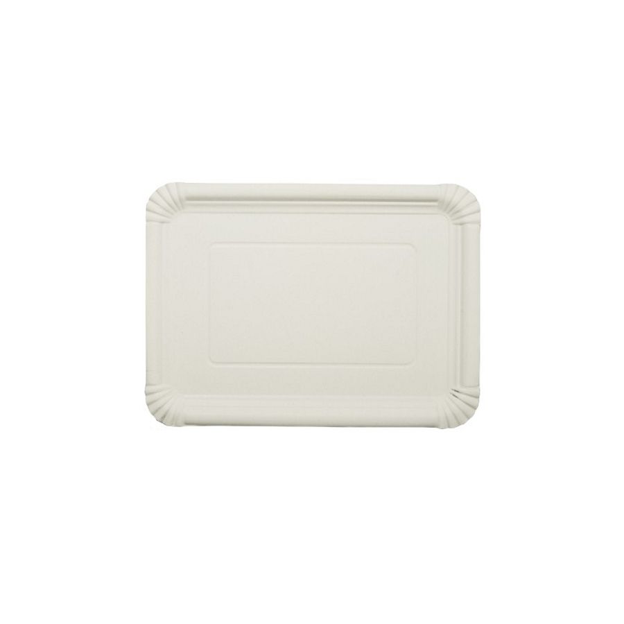 Teller, Pappe [rc] eckig 25 cm x 35 cm weiss - Bild 1
