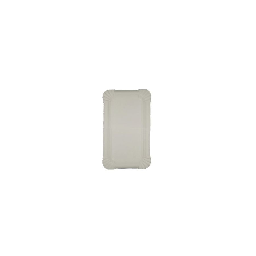 Teller, Pappe [rc] eckig 9 cm x 15 cm weiss - Bild 1