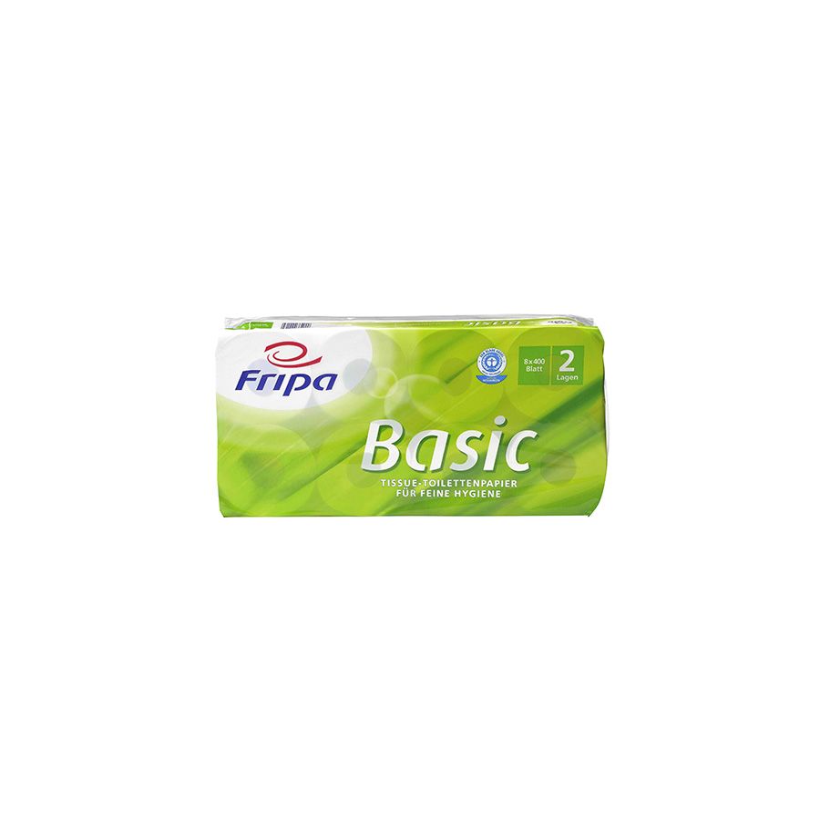 Toilettenpapier 2-lagig, "Basic" weiss, 400 Blatt pro Rolle - Bild 1 Toilettenpapier 2-lagig, "Basic" weiss, 400 Blatt pro Rolle - Bild 1