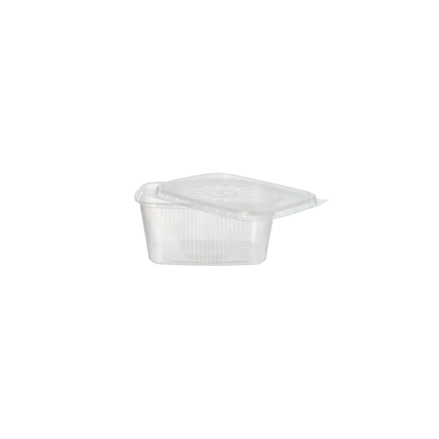 Verpackungsbecher mit Deckel, PP eckig 250 ml 5,1 cm x 8,69 cm x 11,4 cm transparent - Bild 1 Verpackungsbecher mit Deckel, PP eckig 250 ml 5,1 cm x 8,69 cm x 11,4 cm transparent - Bild 1
