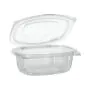 Salatschalen To Go mit Klappdeckeln, PLA "pure" 500 ml 6,4 x 16,1 x 13,2 cm glasklar - Bild 1 thumbnail