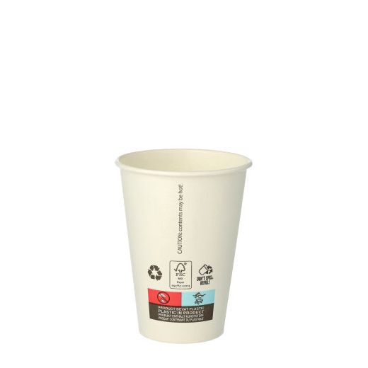 Automatenbecher, Pappe "To Go" 0,18 l Ø 7 cm · 9,2 cm weiss 1