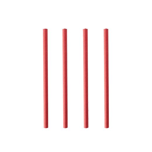 Cocktail Trinkhalme, Papier Ø 7 mm · 15 cm rot 1