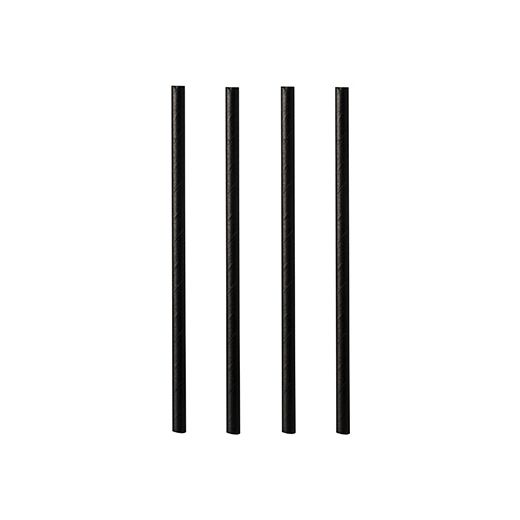 Cocktail Trinkhalme, Papier Ø 7 mm · 15 cm schwarz 1