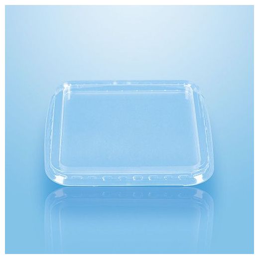 Deckel für Verpackungsbecher, PP eckig 11,5 cm x 11,5 cm transparent 1