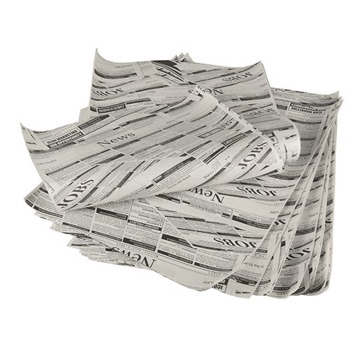 Einschlagpapiere, Pergament-Ersatz 35 cm x 25 cm "Newsprint" fettdicht (1 kg) 1