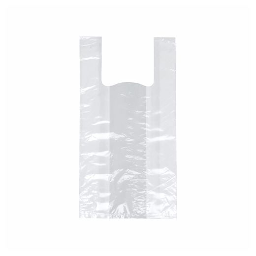 Hemdchen-Tragetaschen, HDPE 42 cm x 21 cm x 13 cm weiss 1