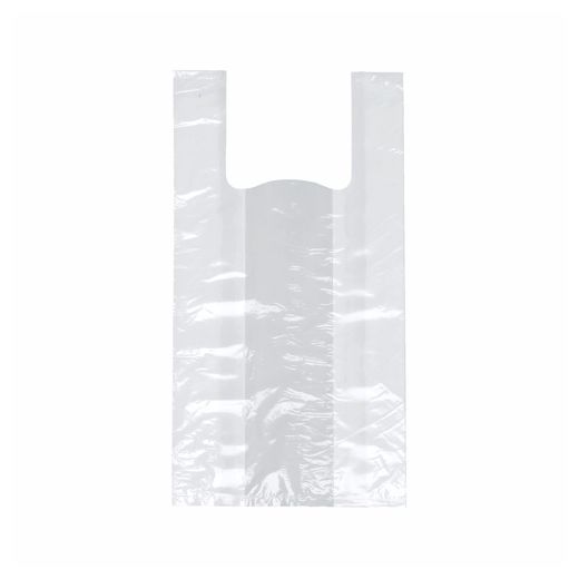 Hemdchen-Tragetaschen, HDPE 48 cm x 22 cm x 12 cm transparent Knotenbeutel 1