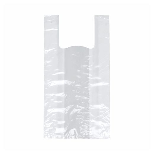 Hemdchen-Tragetaschen, HDPE 55 cm x 22 cm x 15 cm weiss mittel 1