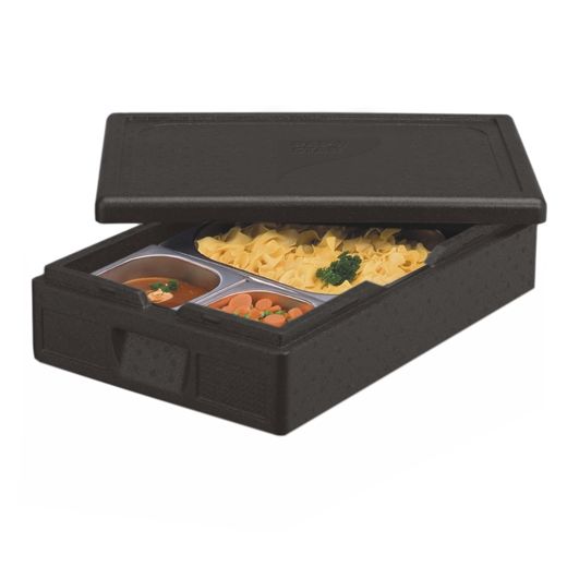 Isolier-Transportbehälter, EPP 60 cm x 40 cm x 18 cm schwarz "Gastro-Norm 1/1" 1