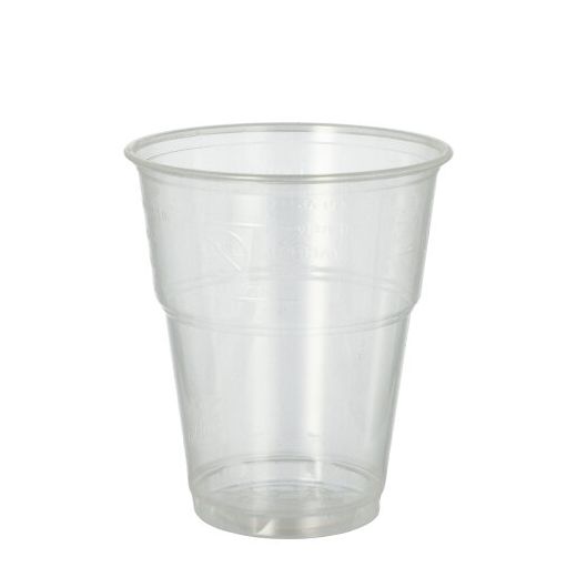 Kaltgetränkebecher, PLA 0,3 l Ø 9,5 cm · 11 cm glasklar mit Schaumrand 1