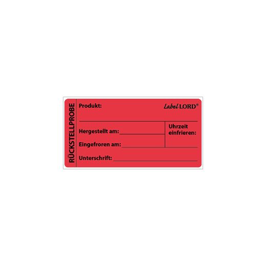 "LabelLord" Etiketten 40 mm x 113 mm rot Rückstellprobe 1