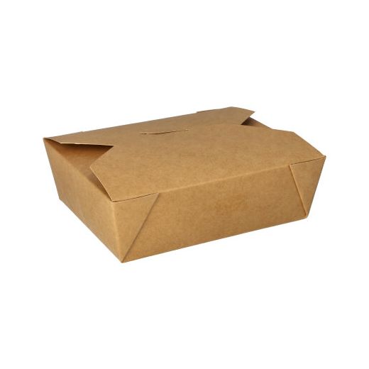 Lunchboxen, Pappe 1000 ml 5,5 cm x 13,5 cm x 16,8 cm braun 1