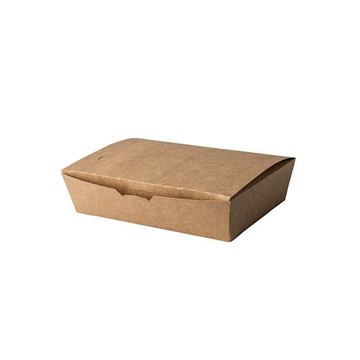 Lunchboxen, Pappe 5 cm x 20 cm x 14 cm braun 1