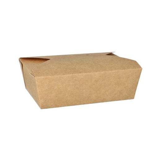 Lunchboxen, Pappe 750 ml 5 cm x 14 cm x 10 cm braun 1