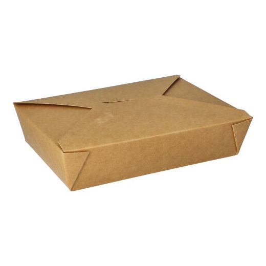 Lunchboxen, Pappe "pure" 1500 ml 4,8 cm x 14 cm x 19,7 cm braun 1
