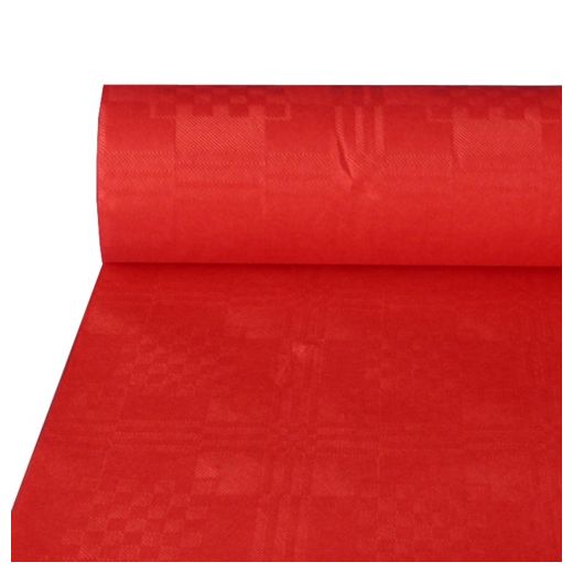 Papiertischtuch mit Damastprägung 50 m x 1 m rot 1