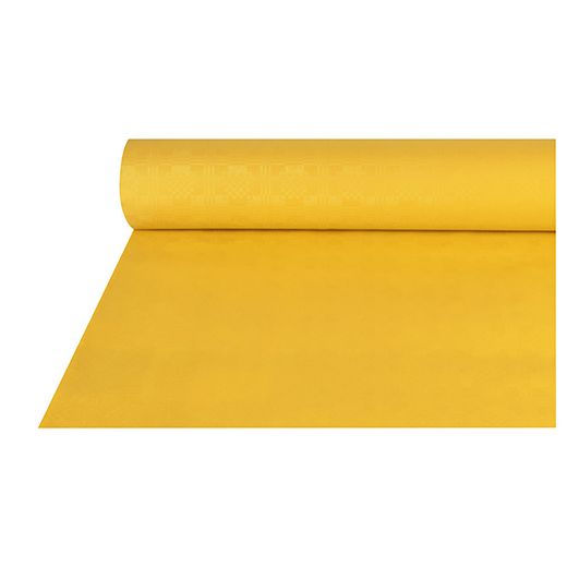 Papiertischtuch mit Damastprägung 50 m x 1 m gelb 1