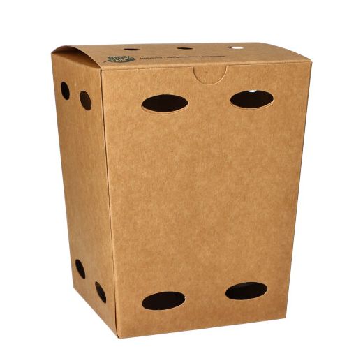 Pommes-Frites-Boxen, Pappe "pure" 15 cm x 10,5 cm x 10,5 cm braun "100% Fair" klein 1