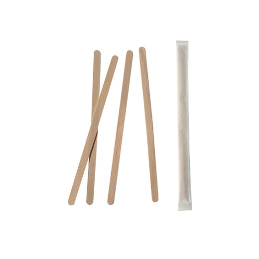 Rührstäbchen, Holz "pure" 11 cm x 5 mm einzeln gehüllt 1