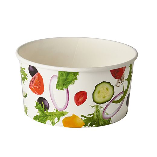Salatschalen, Pappe "To Go" 1 l Ø 15 cm · 7,5 cm "Salad" 1