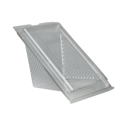 Sandwichboxen mit Klappdeckeln, PLA "pure" eckig 9 cm x 11,1 cm x 19 cm transparent groß 1