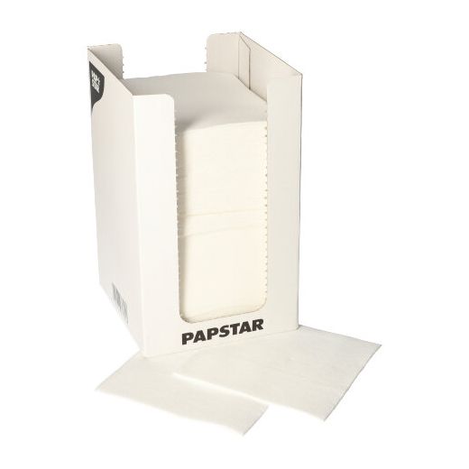 Servietten, 2-lagig "PUNTO" 1/4-Falz 20 cm x 20 cm weiss mikrogeprägt, in Spenderbox 1