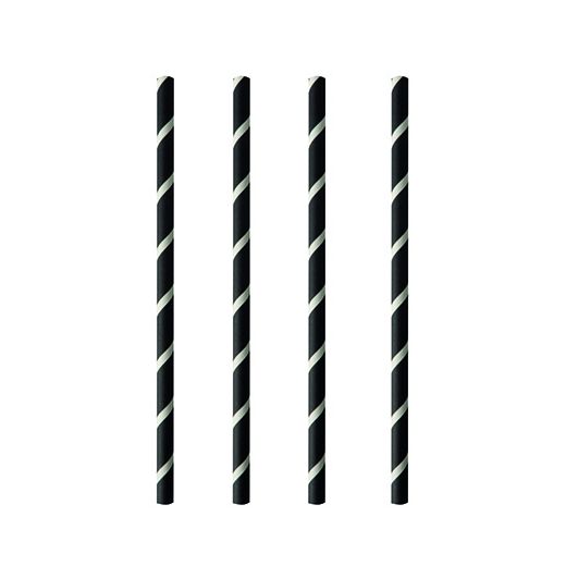 Shake-Halme, Papier Ø 8 mm · 20 cm schwarz/weiss "Stripes" 1