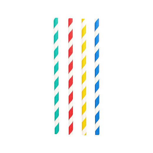 Shake-Halme, Papier Ø 8 mm · 21 cm farbig sortiert "Stripes" 1